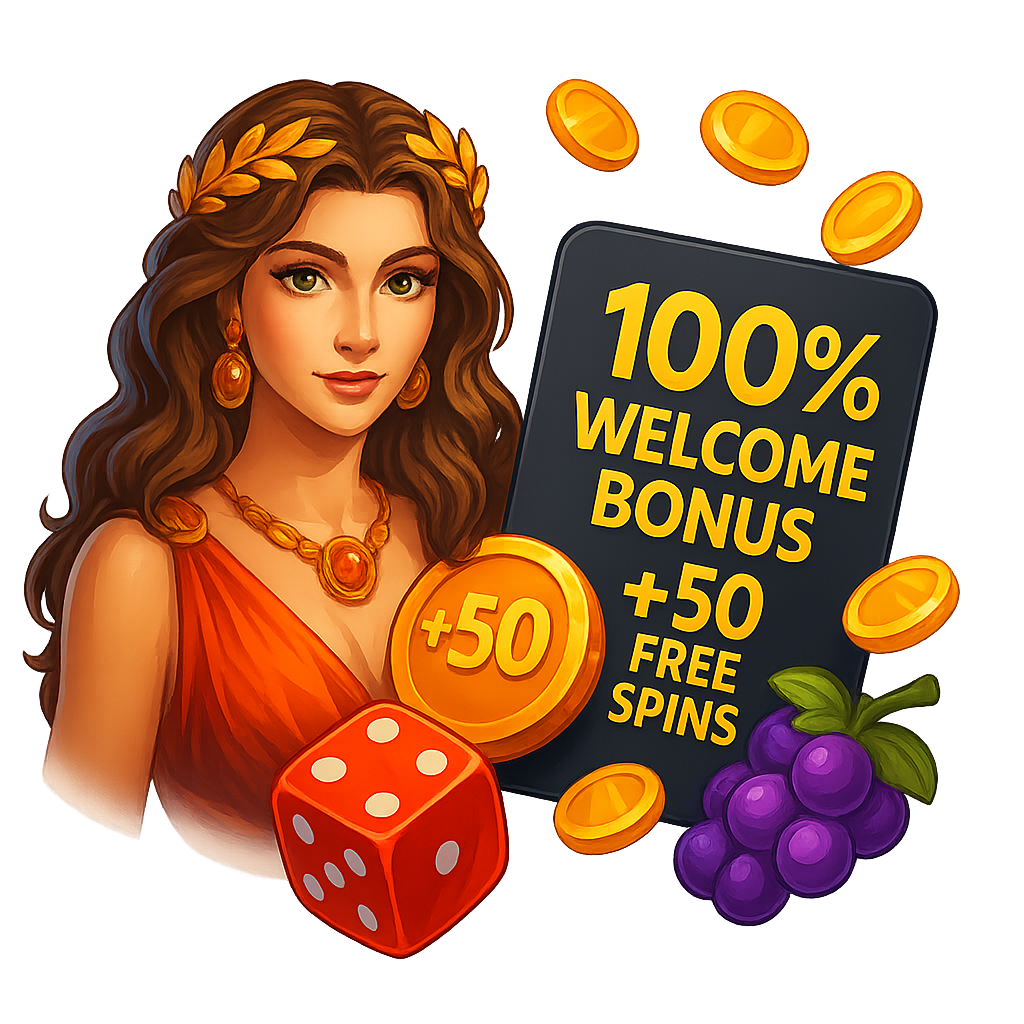Baner promocyjny Ice Casino przedstawiający bonus powitalny